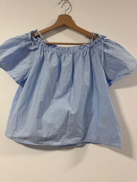 H&m svetlomodrá blúzka boho štýl, h&m,s