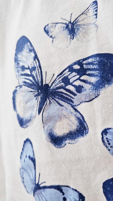 Súprava tričko + sukňa s motýlikmi, h&m,134