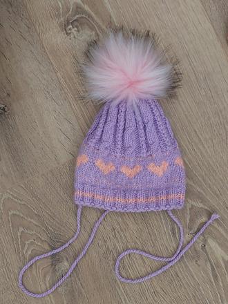 Hand made pletená čiapka, 86