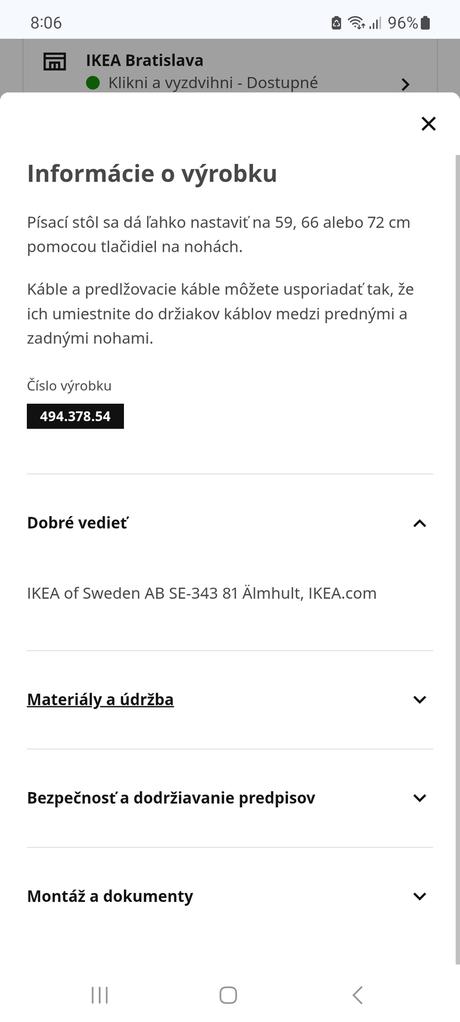 Predam pisaci stolik ikea, 
