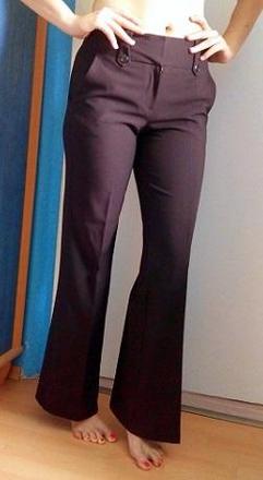 Hnedé pohodlné nohavice, 34