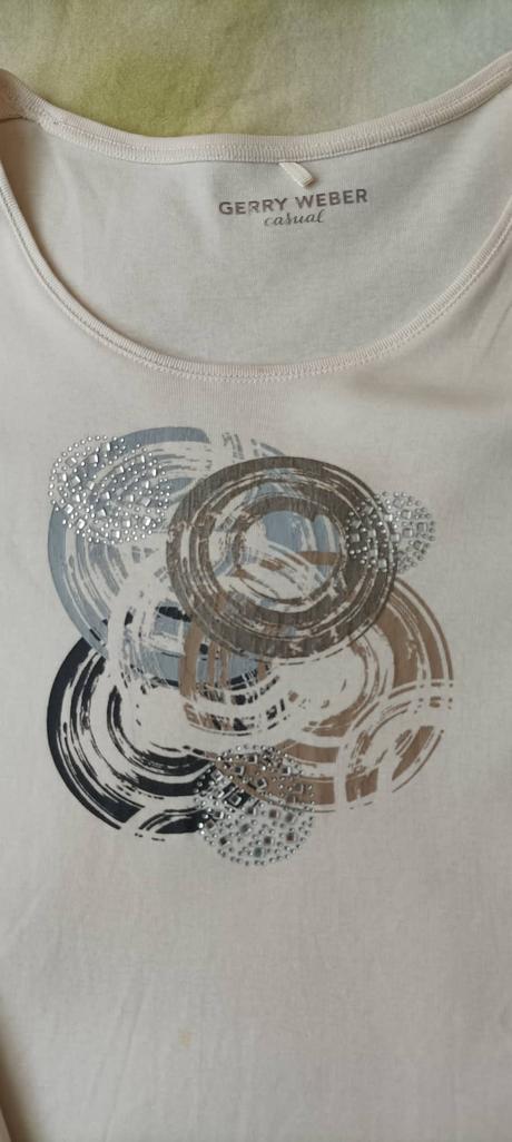 Smotanový pulóver s  kamienkovou aplikáciou, gerry weber,44