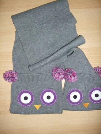 Šál sovičky s vreckami na ruky - nenosený, 122