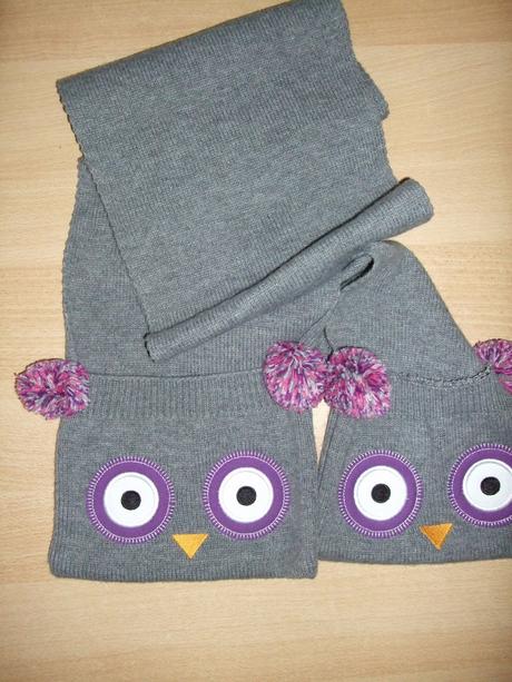 Šál sovičky s vreckami na ruky - nenosený, 122