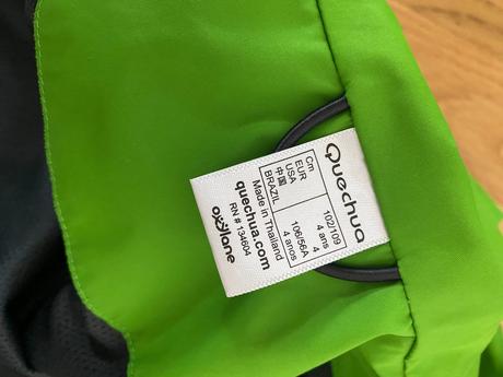 Vetrovka do dažďa, quechua,104