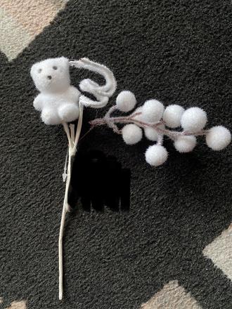 Vianočný zápich macko dekorácia,