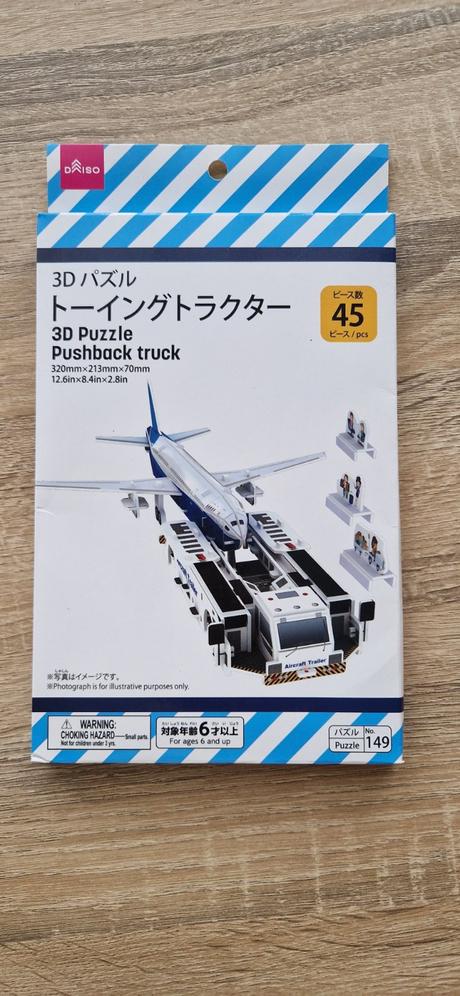 3d puzzle ťahač lietadla, 