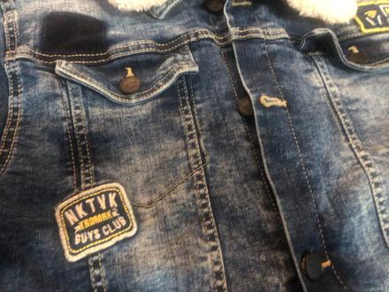 Zateplená rifľová bunda, 158