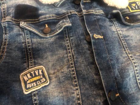 Zateplená rifľová bunda, 158