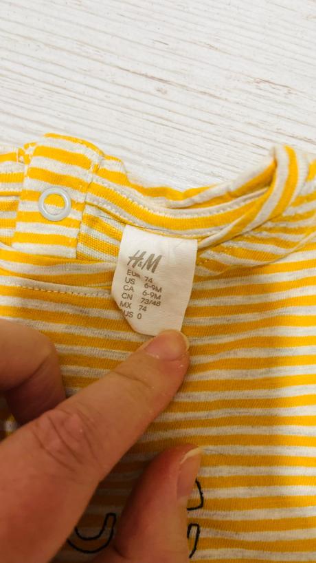 Tričko s dlhým rukavom dievca 74 8ks, h&m,74