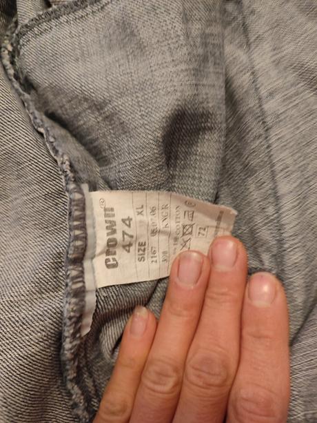 Pánska riflova bunda, xl