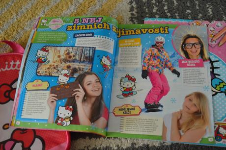 Ruksačik hello kitty, vymalovánky, časopis,