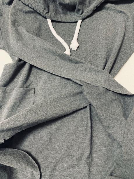 Mikinové asymetrické dlhšie tričko,