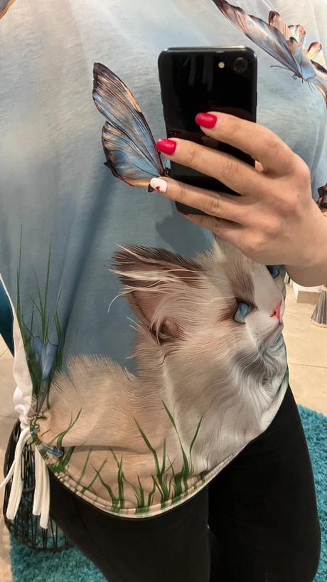 Vzorované tričko so sťahovacou šnúrkou, l / m / s