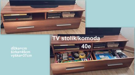 Tv stolík/komoda -orech (120cm),