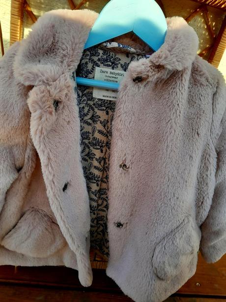 Zara kožušinový kabát, zara,98