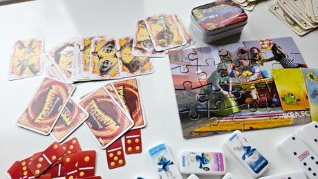 Mini pexeso, puzzle a domino, 6 hier,