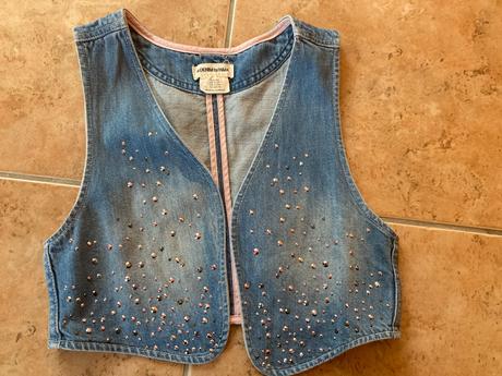 Dievčenská rifľová vesta, h&m,152