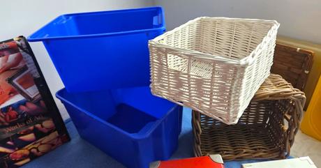 Krabice, ulozne boxy, kosiky - mix, 