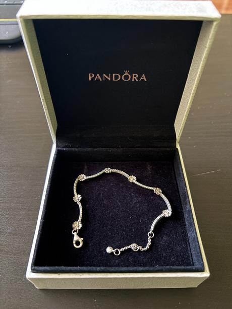 Pandora sparkling daisy náramok, pandora