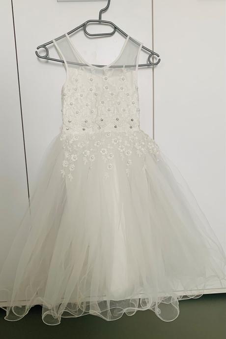 Biele šaty sv.prímanie / družička, 128