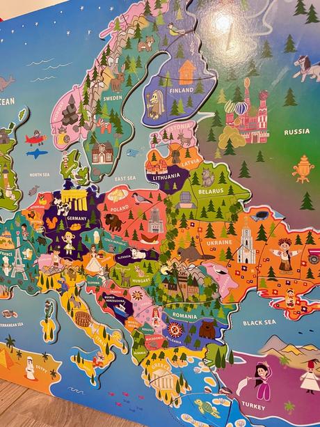 Mapa európy puzzle,