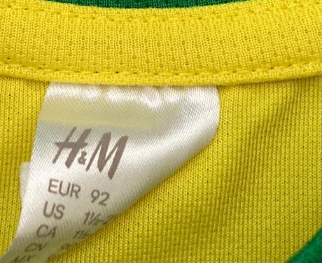 Futbalové tričko brazília v. 92, h&m,92