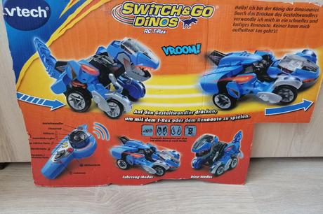 Rc - trex dinosaurus a auto 2v1 na ovládanie,