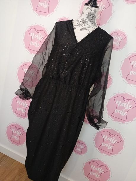 Trblietavé šaty elastické 46-50, xxl