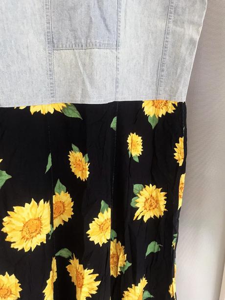 Letné slnečnicové maxi šaty m/l, l