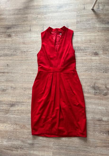 Červené šaty veľ. 36, h&m,s