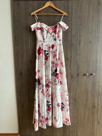 Dámske kvetované spoločenské šaty veľ.36, 36