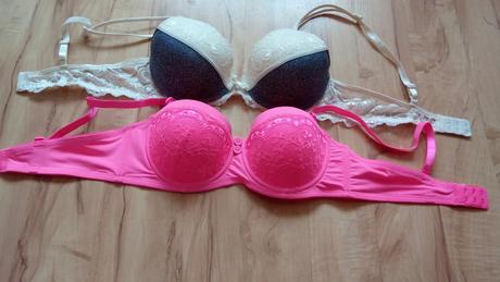 Krémová čipkovaná podprsenka - takko, takko,80c