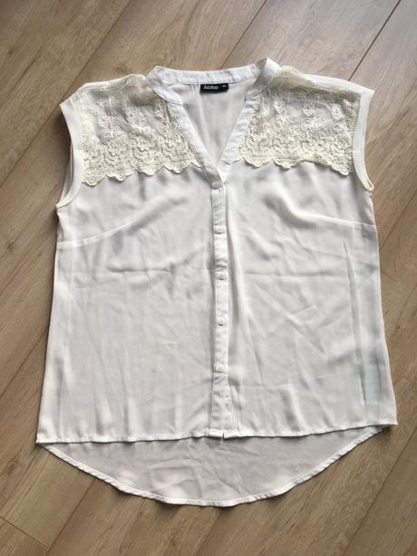 Biela blúzka bez rukávov, kik,38