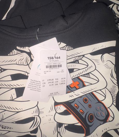 Overal a mikina kostlivec v.158/164..12-14rokov, takko,158 / 164