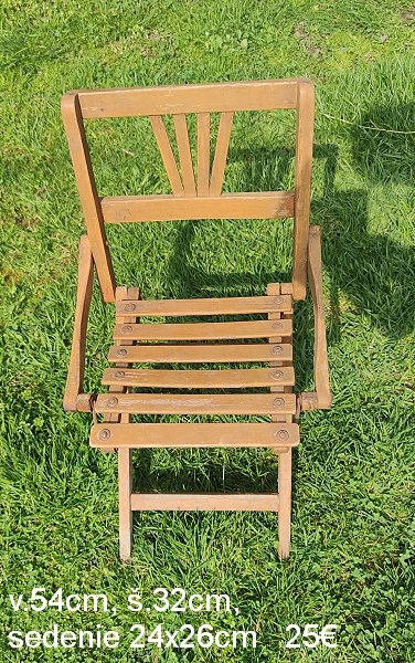 Retro skladacia stolička pre deti, 