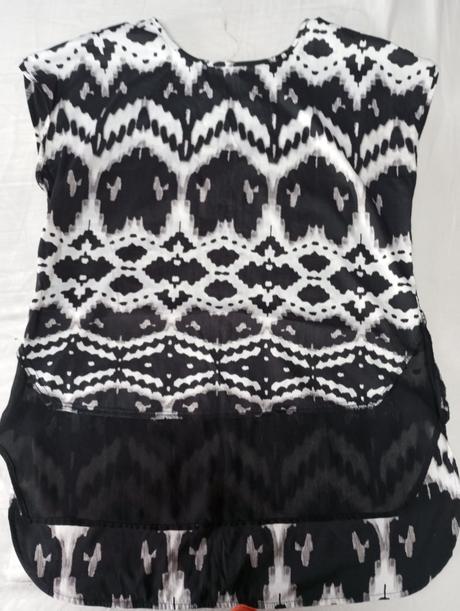 Tričko čierna s bielymi, h&m,42