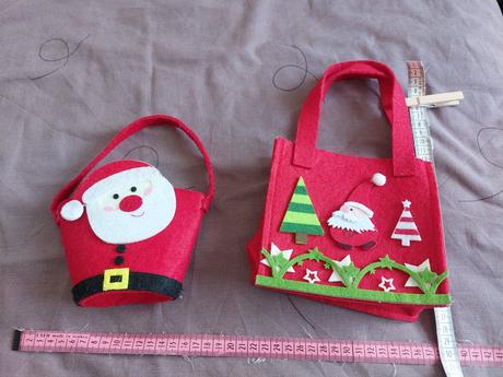 Flísové košíčky mikuláš vianočné 2ks, 